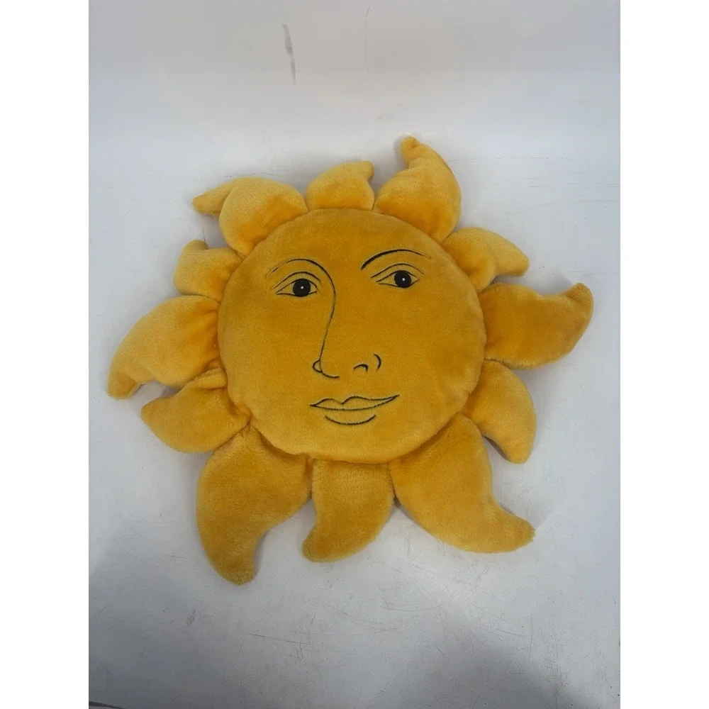 Vtg Celestial Sun Face Yellow Plush 19